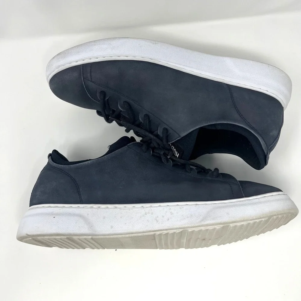 Men's Samuel Hubbard‎ Flight Sneaker 10.5 Low-Top Dark Navy Real Leather Shoes